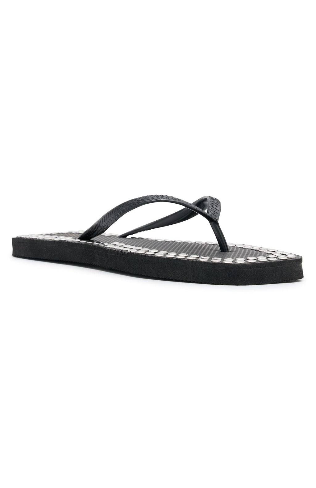 Eyre Studded Thong Sandals Black