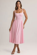 Modal A-Line Midaxi Dress in Pastel Pink