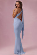 Jersey Bridesmaid Dress in Sky Blue