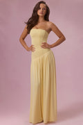 Jersey Strapless Gown in Butter