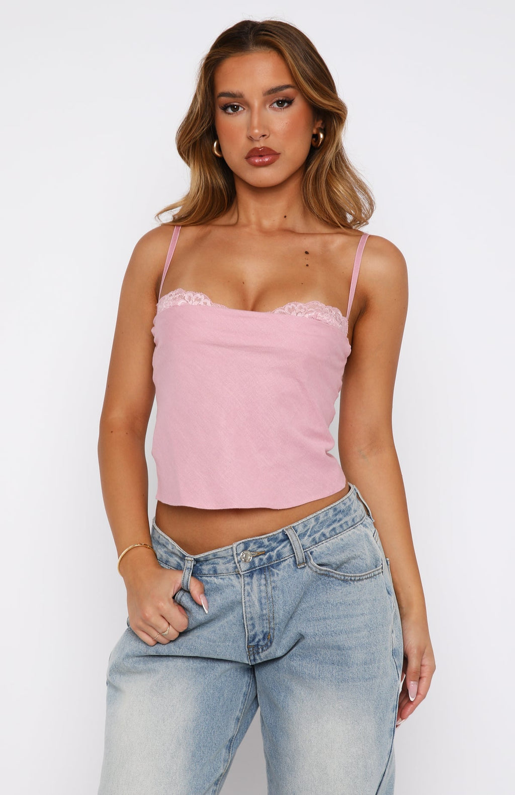 Tell Me All About It Top Pink