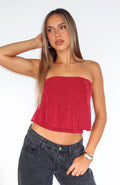 Meant To Amaze Strapless Top Berry