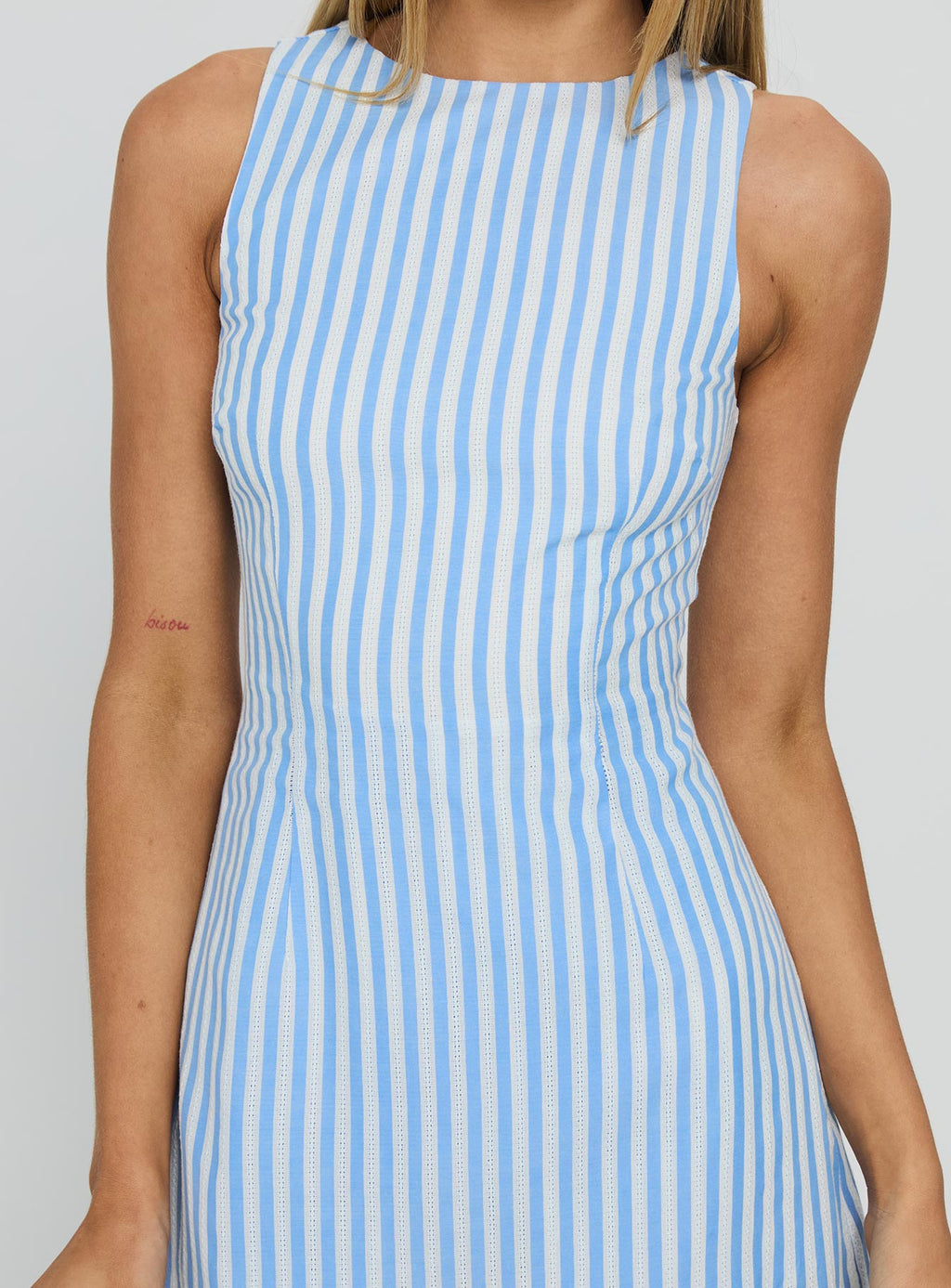 Yumiko Romper Blue Stripe