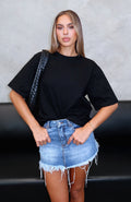 Amelia Denim Mini Skirt Mid Blue Acid