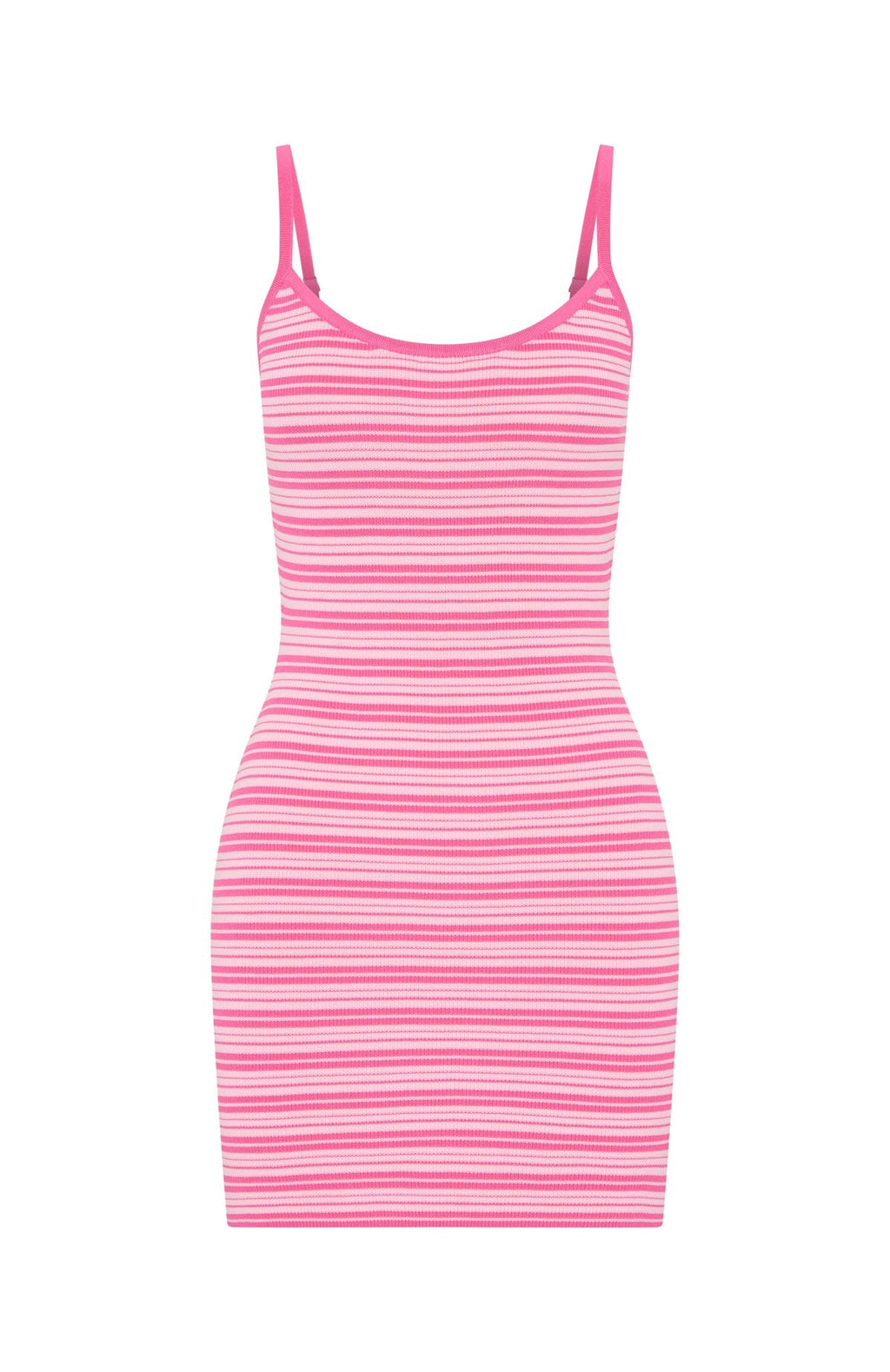 I've Been Thinking Knit Mini Dress Pink Stripe