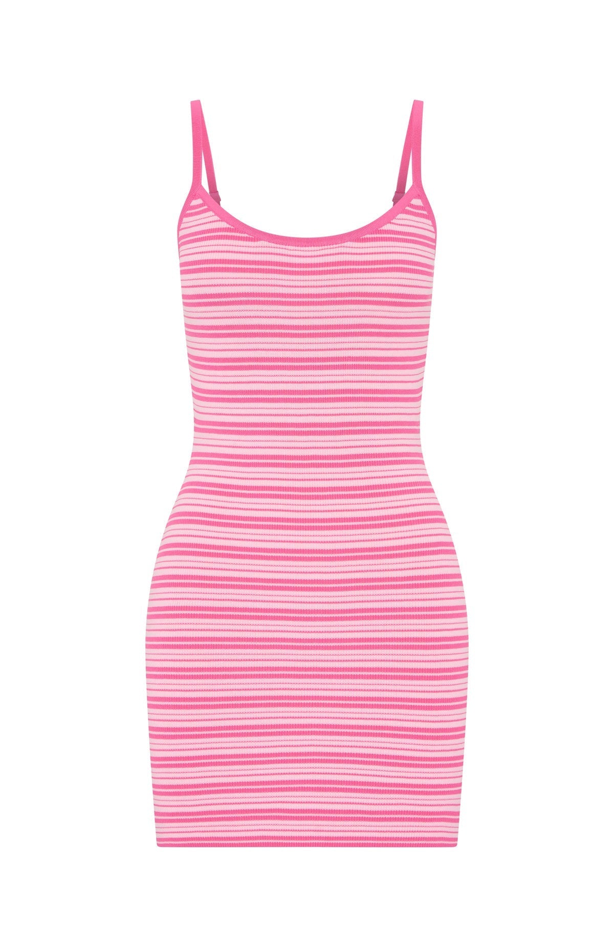 I've Been Thinking Knit Mini Dress Pink Stripe