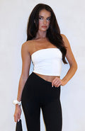 Discipline Strapless Crop Cream