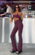 Movement Flare Leggings Merlot
