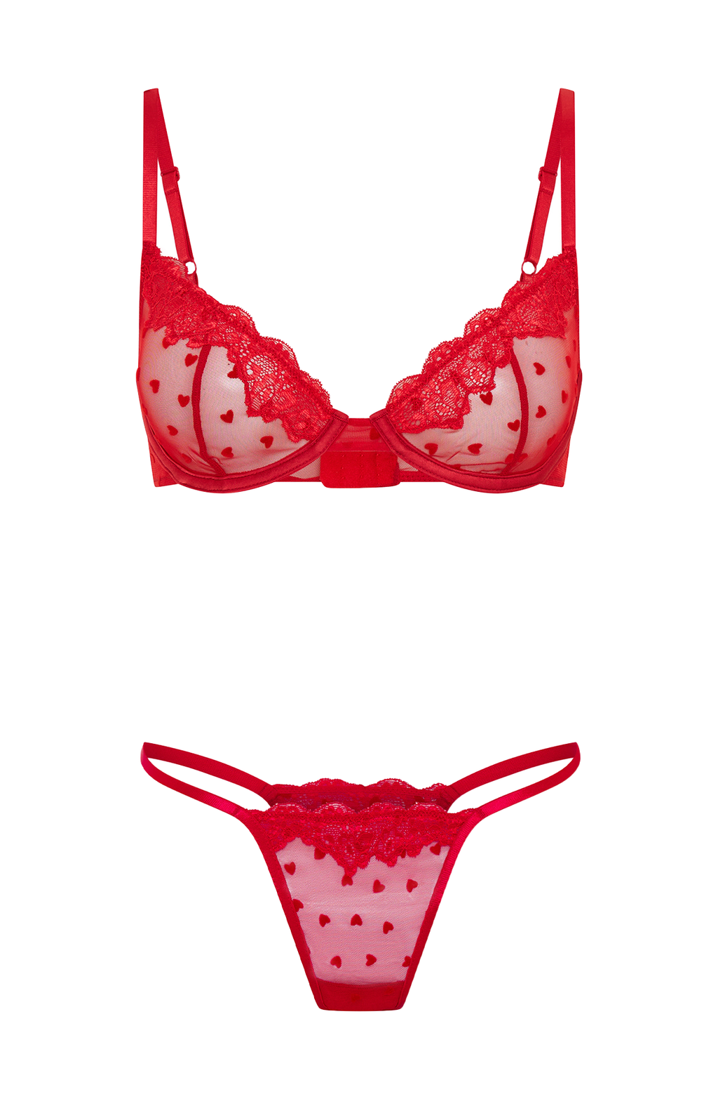 Love Me Later Lingerie Set Red