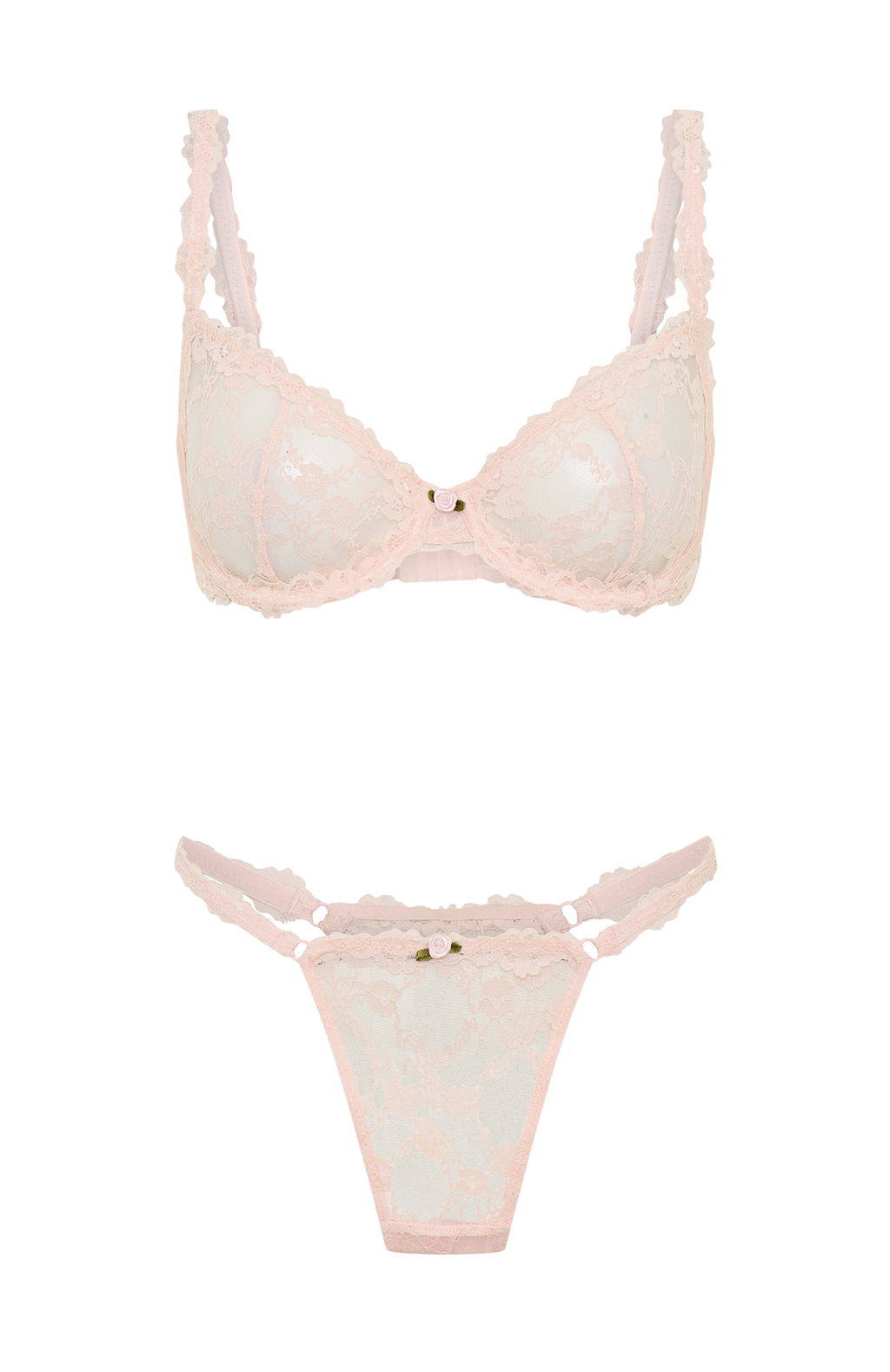 Cupids Call Lingerie Set Baby Pink