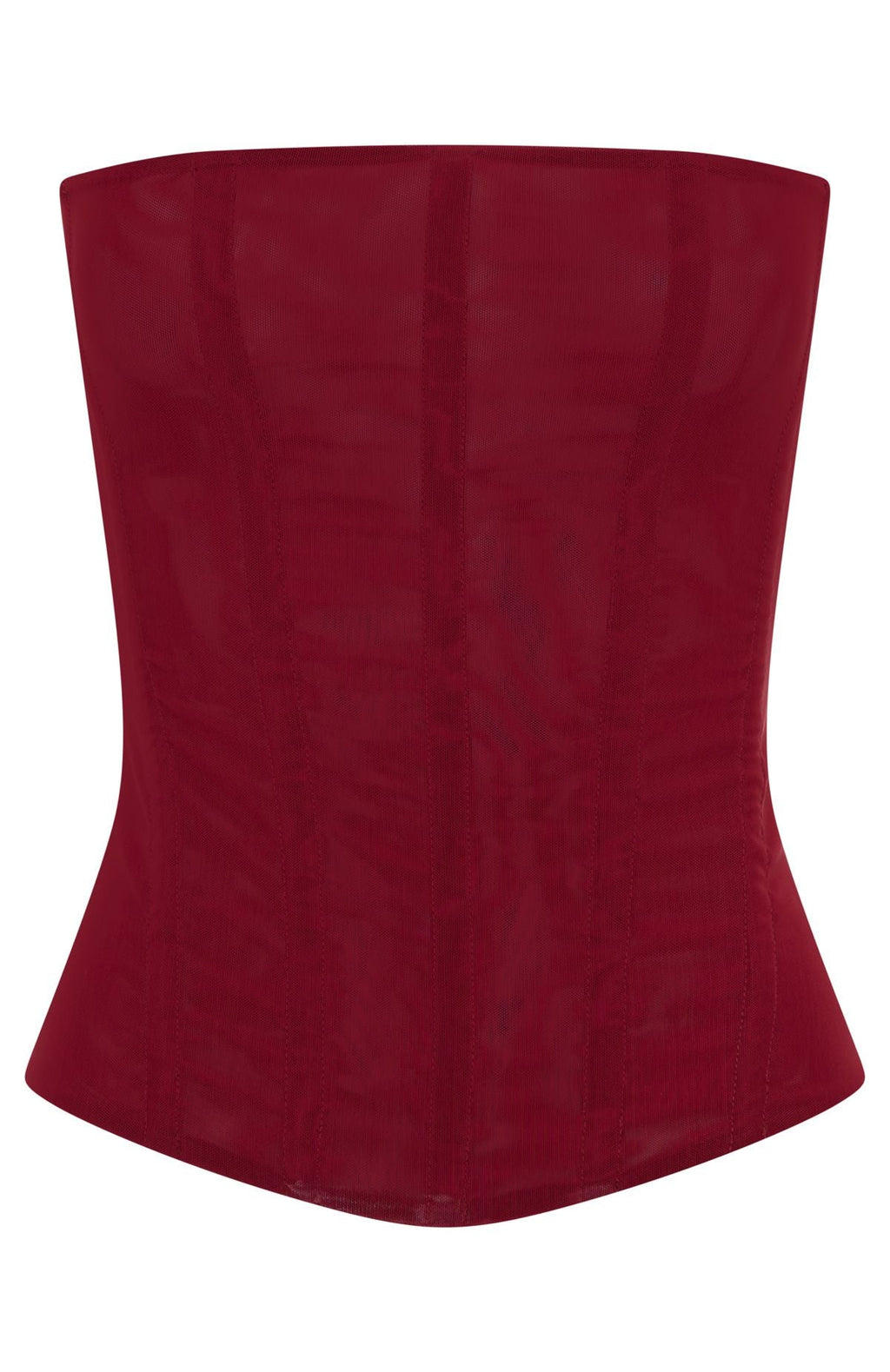 Tell Me A Secret Strapless Bustier Wine