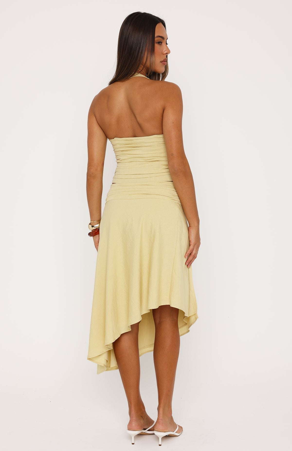 Twist And Tease Midi Skirt Burnt Butter