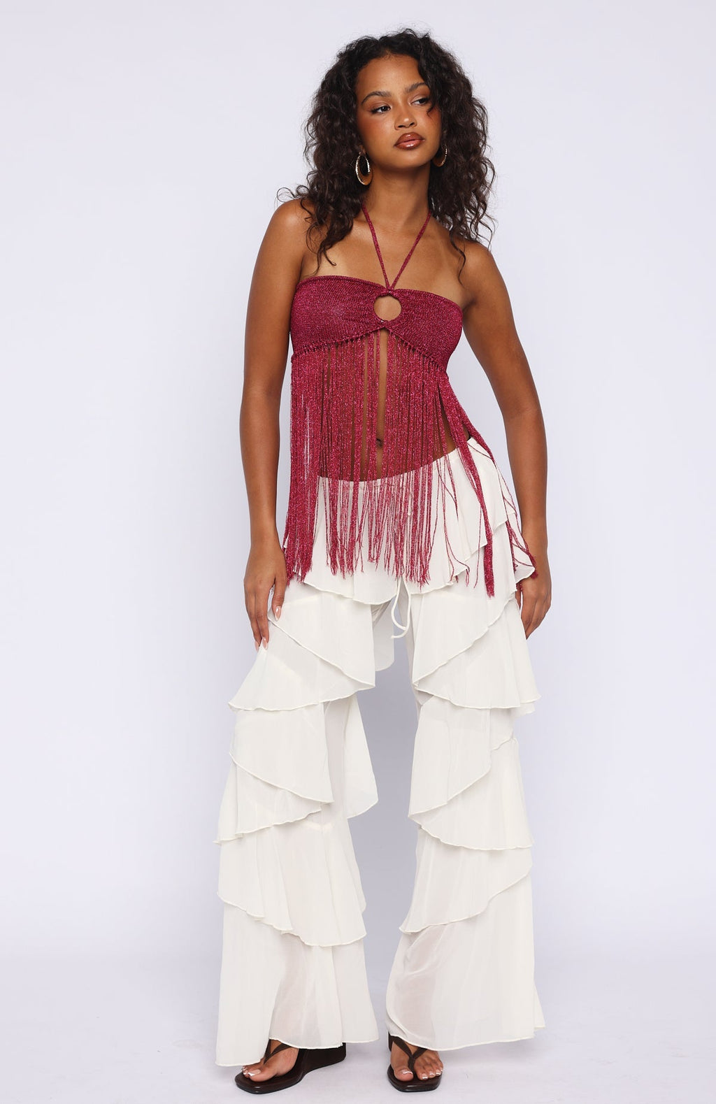 Boho Breeze Fringe Top Granita