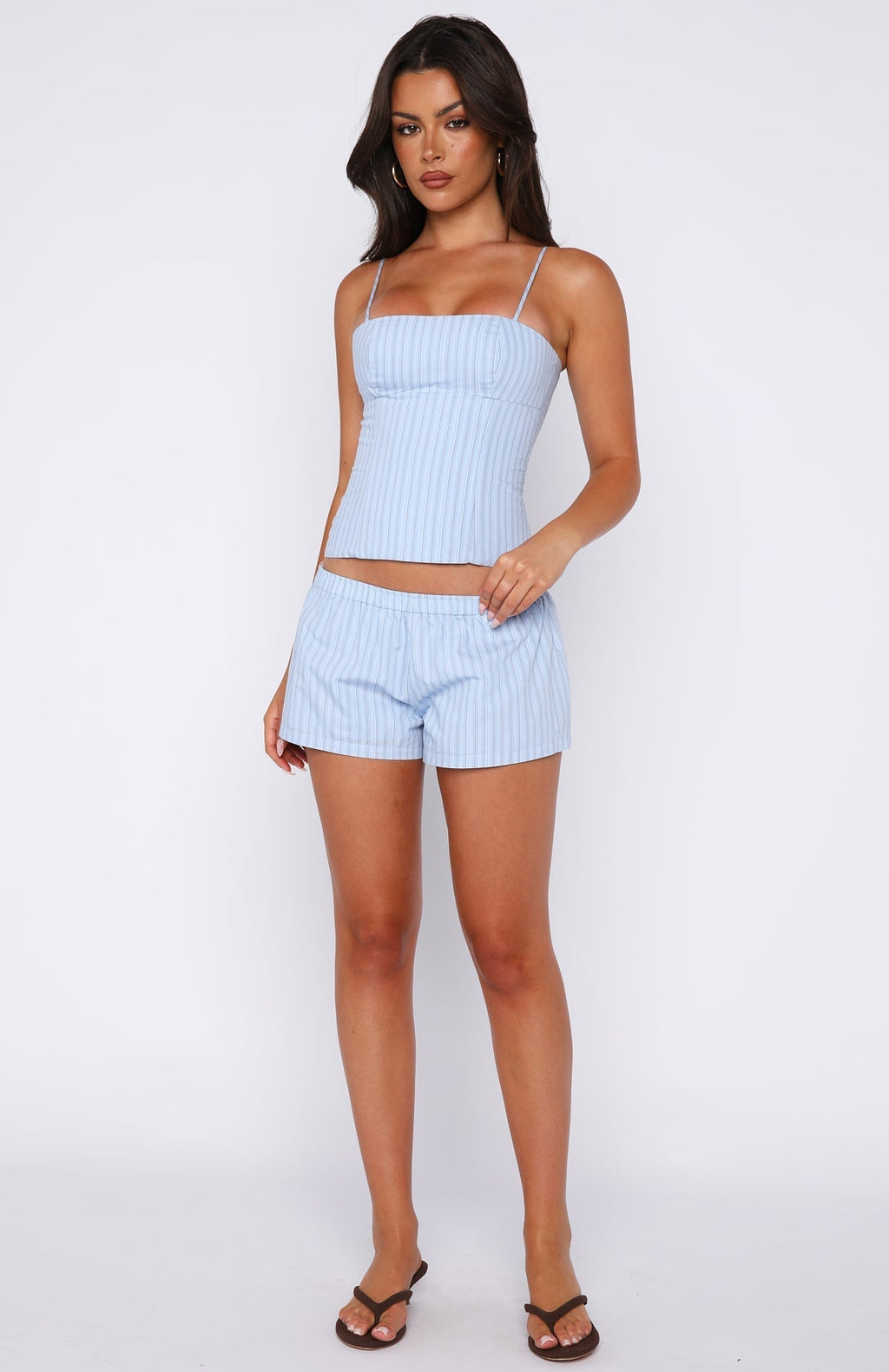 Born To Glow Shorts Blue Stripe