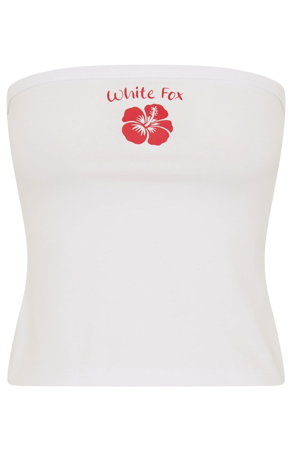 Buy Your Own Flowers Strapless Top White