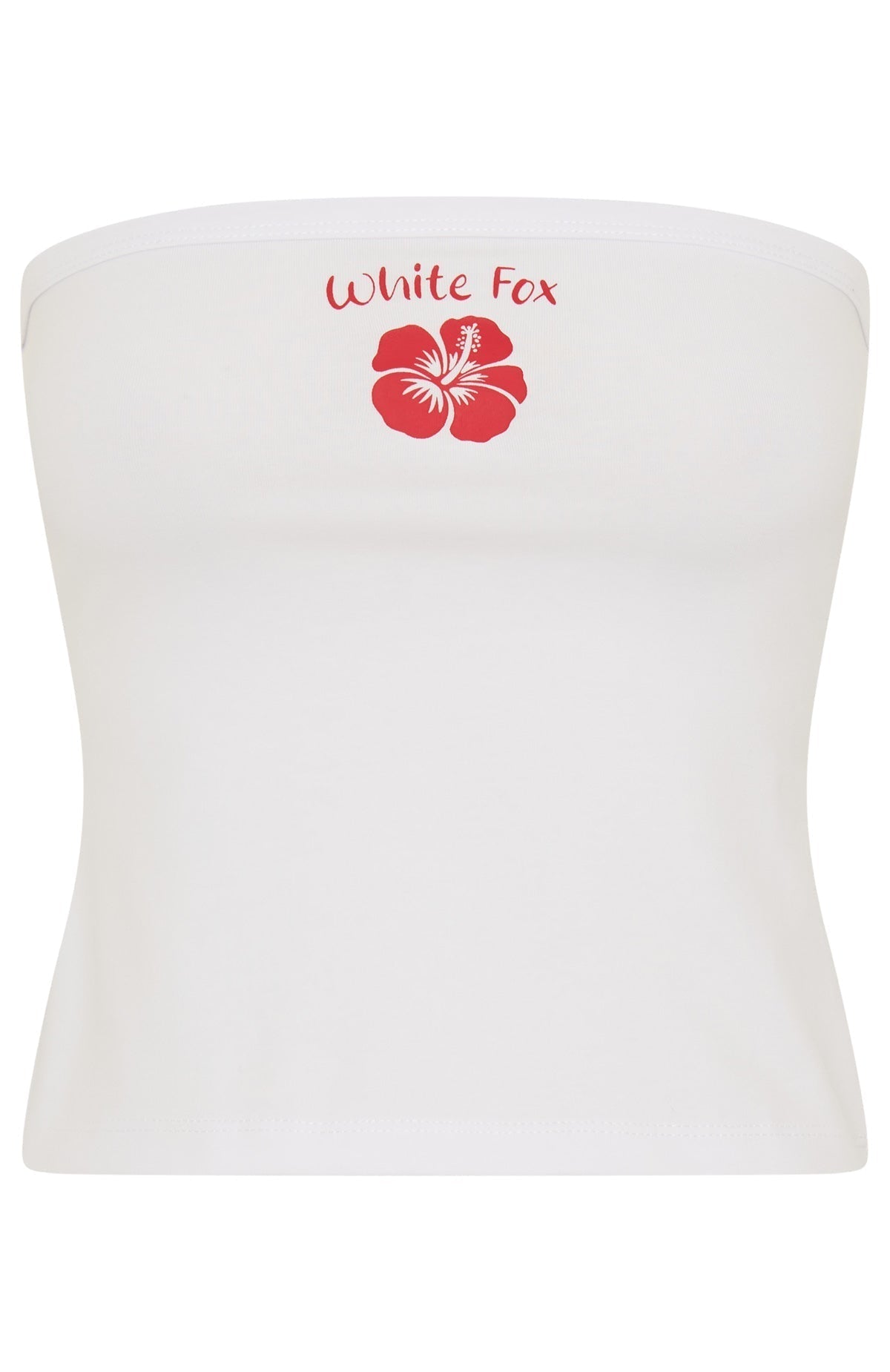 Buy Your Own Flowers Strapless Top White