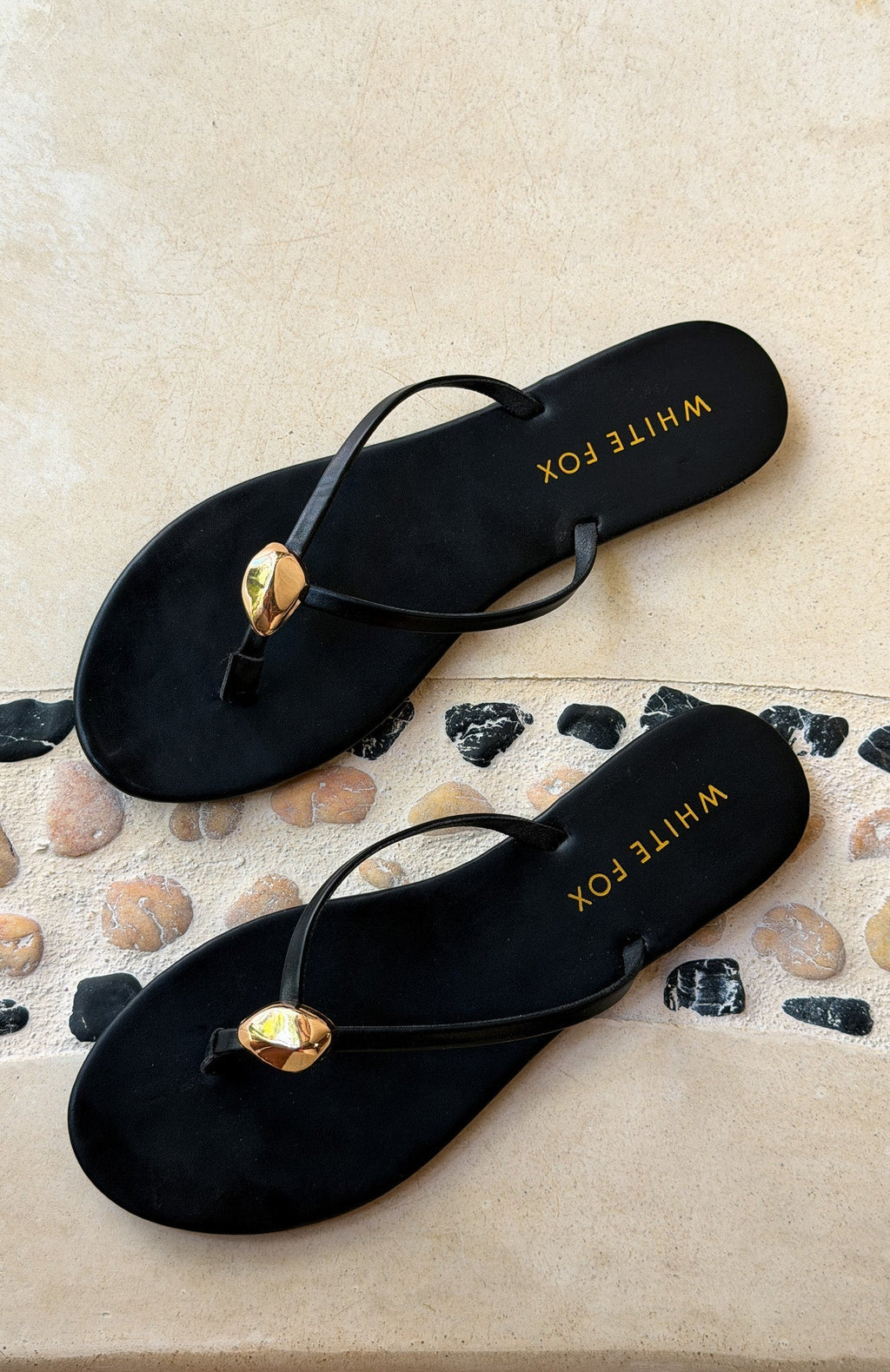 Colt Thong Sandals Black PU
