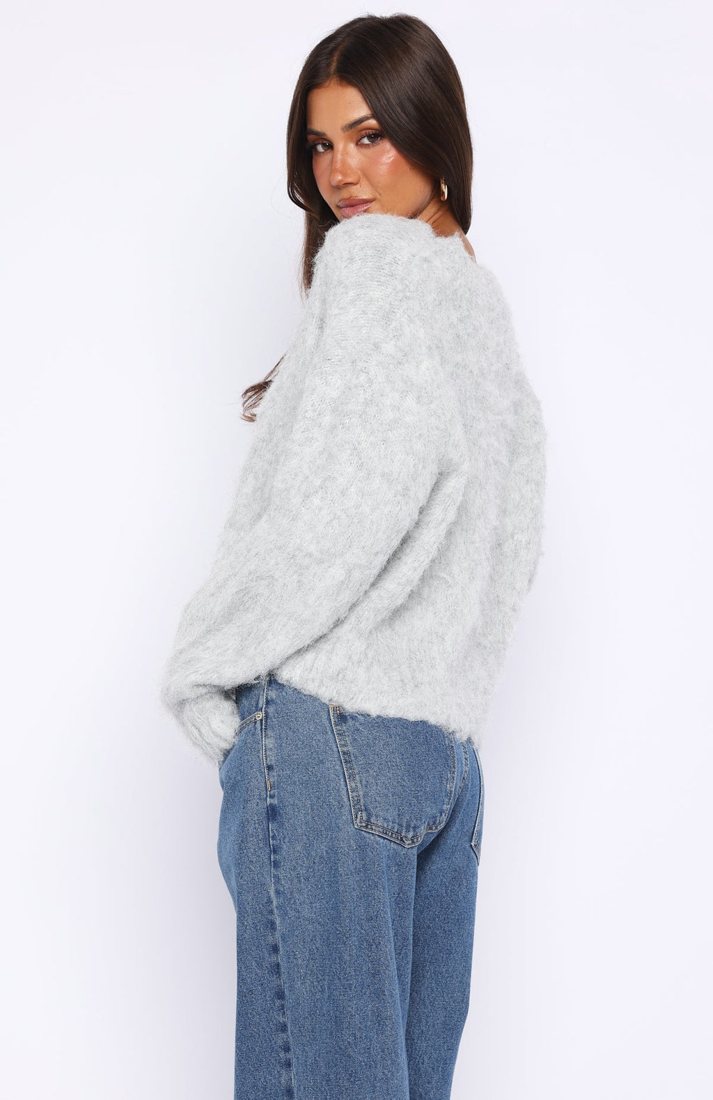 Cozy Vibes Knit Cardigan Grey Marle