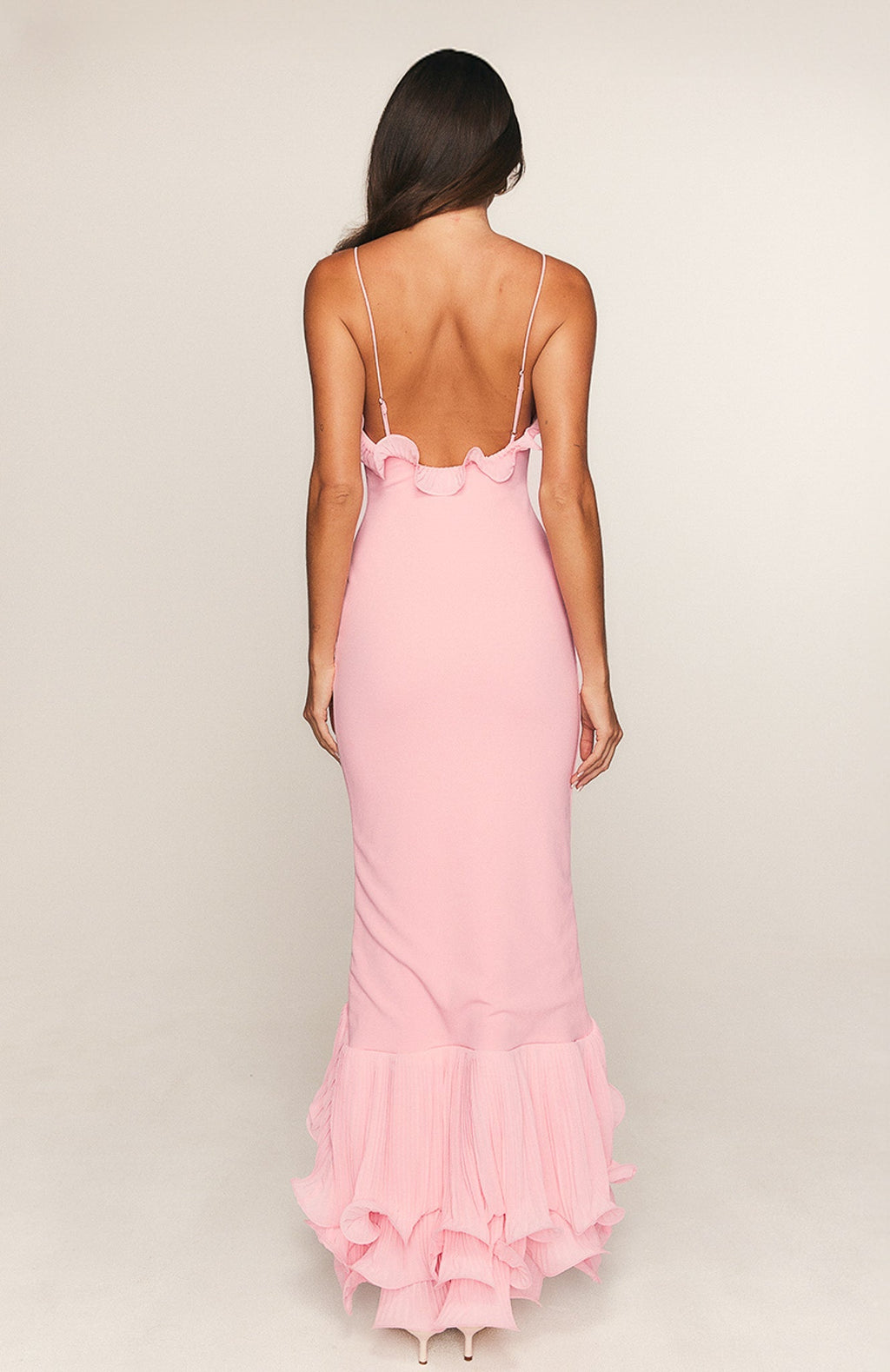 Dancing Petals Maxi Dress Pink