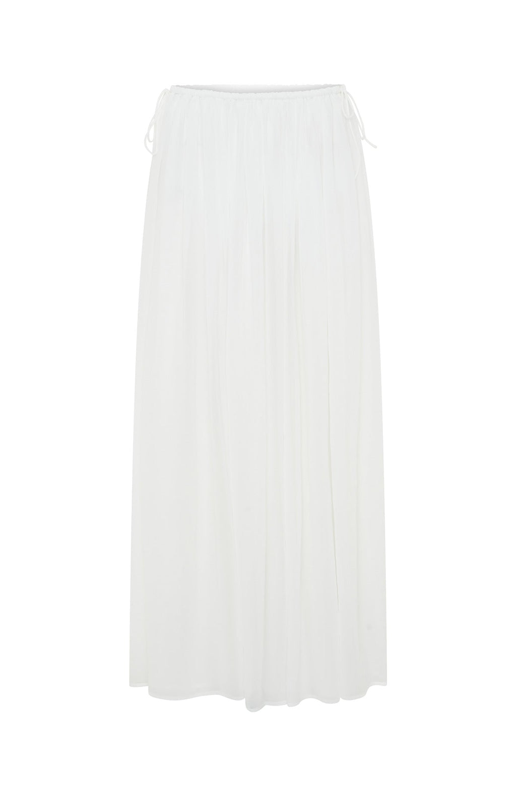 Flounce Flirt Maxi Skirt White