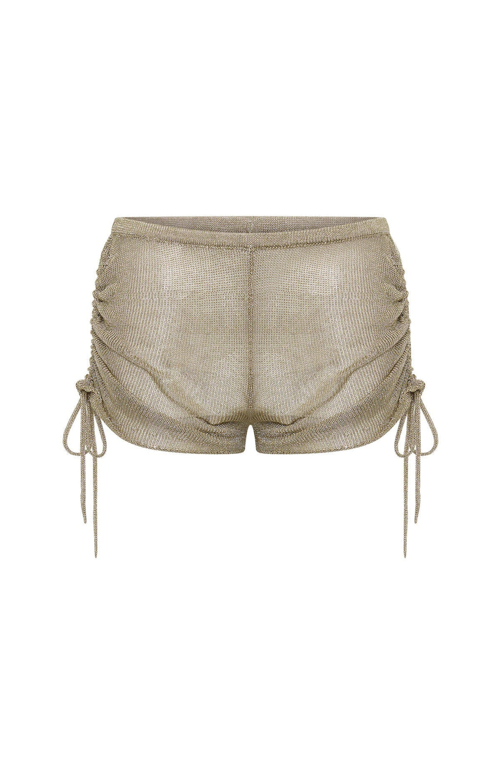 Just Out Here Knit Booty Shorts Gold