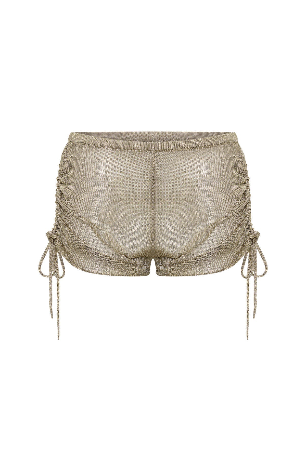 Just Out Here Knit Booty Shorts Gold