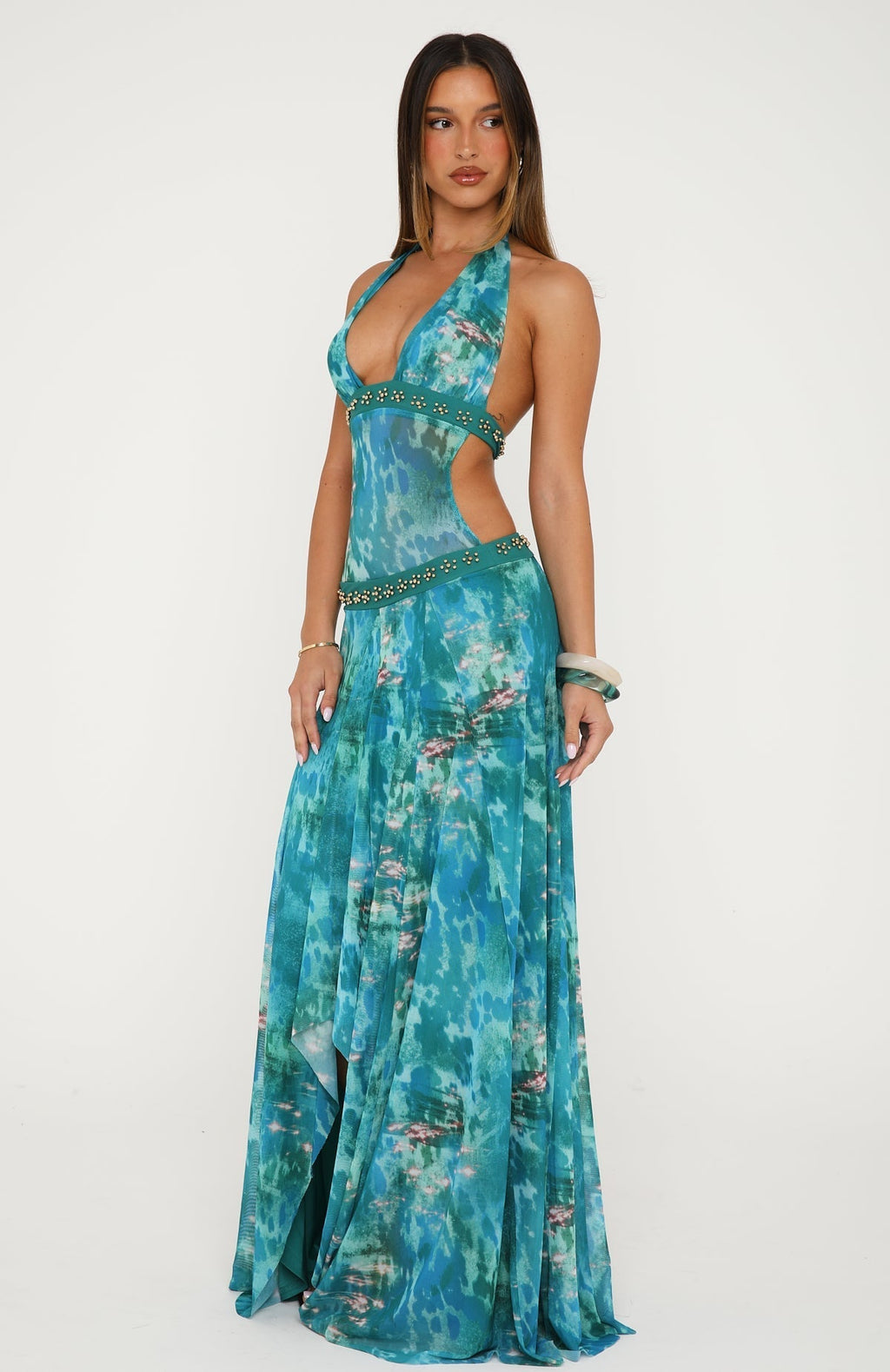 Lights Camera Action Maxi Dress Crystal Tide