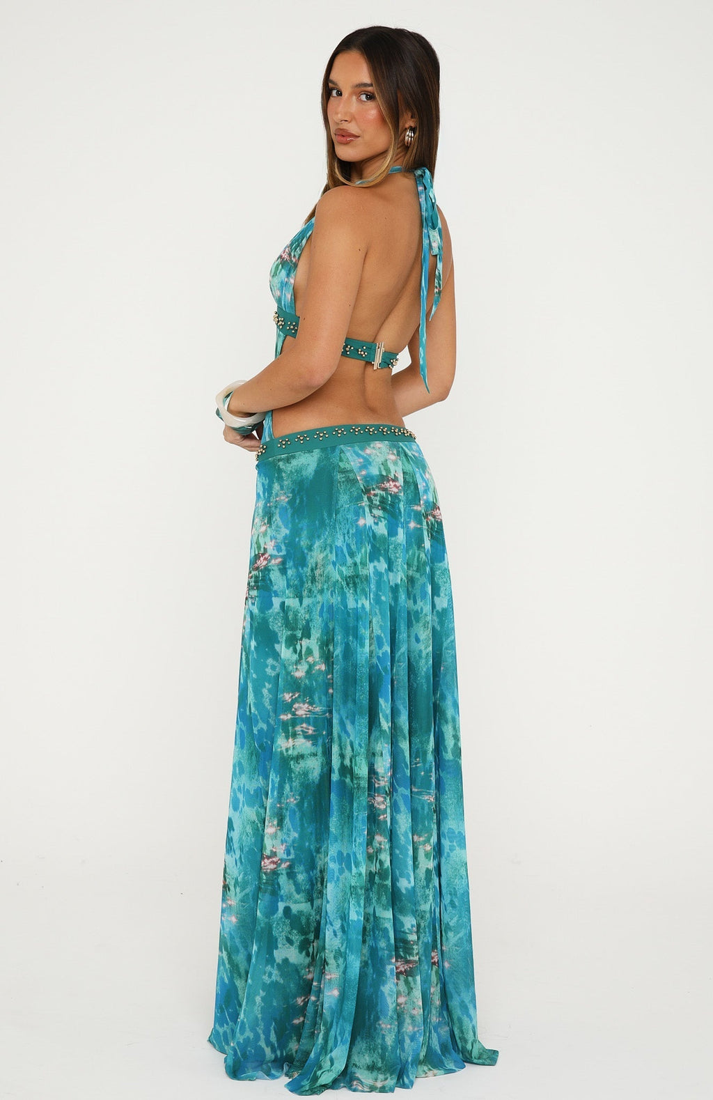 Lights Camera Action Maxi Dress Crystal Tide