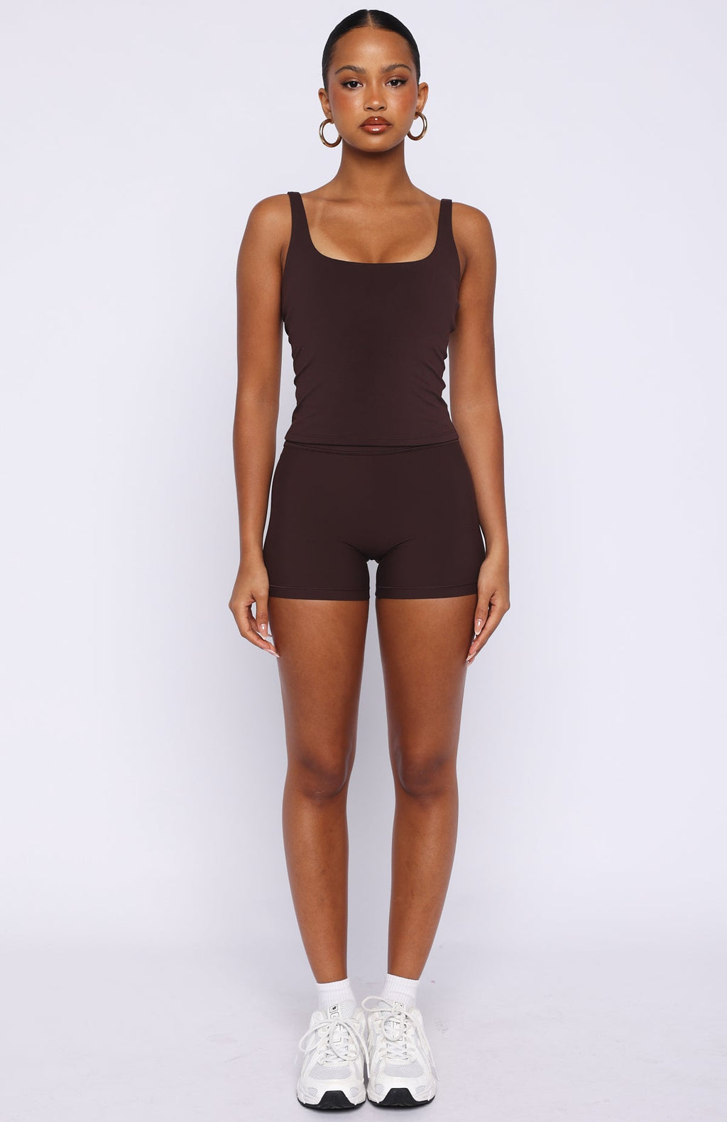 More To You Active Tank Dark Chocolate
