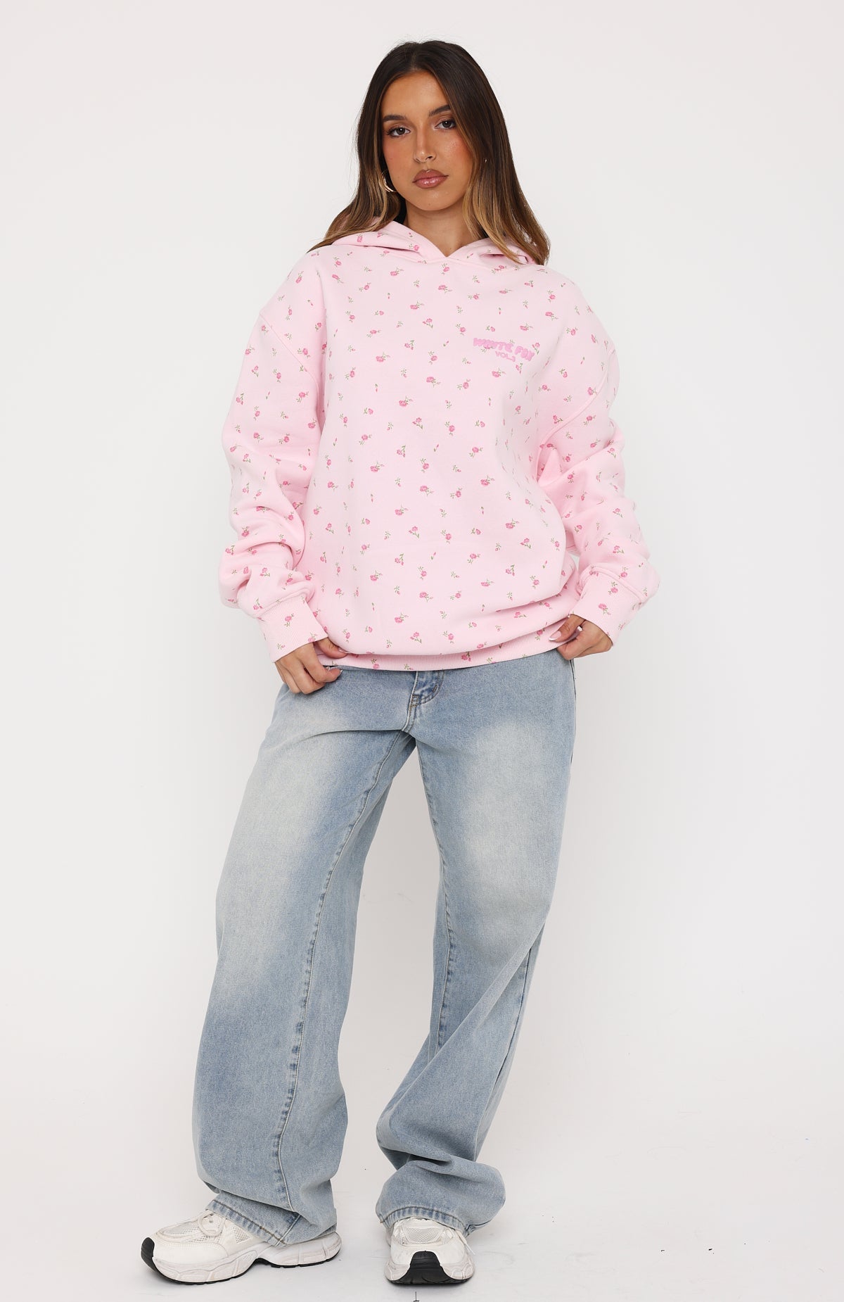 Offstage Printed Oversized Hoodie Posy Ditsy