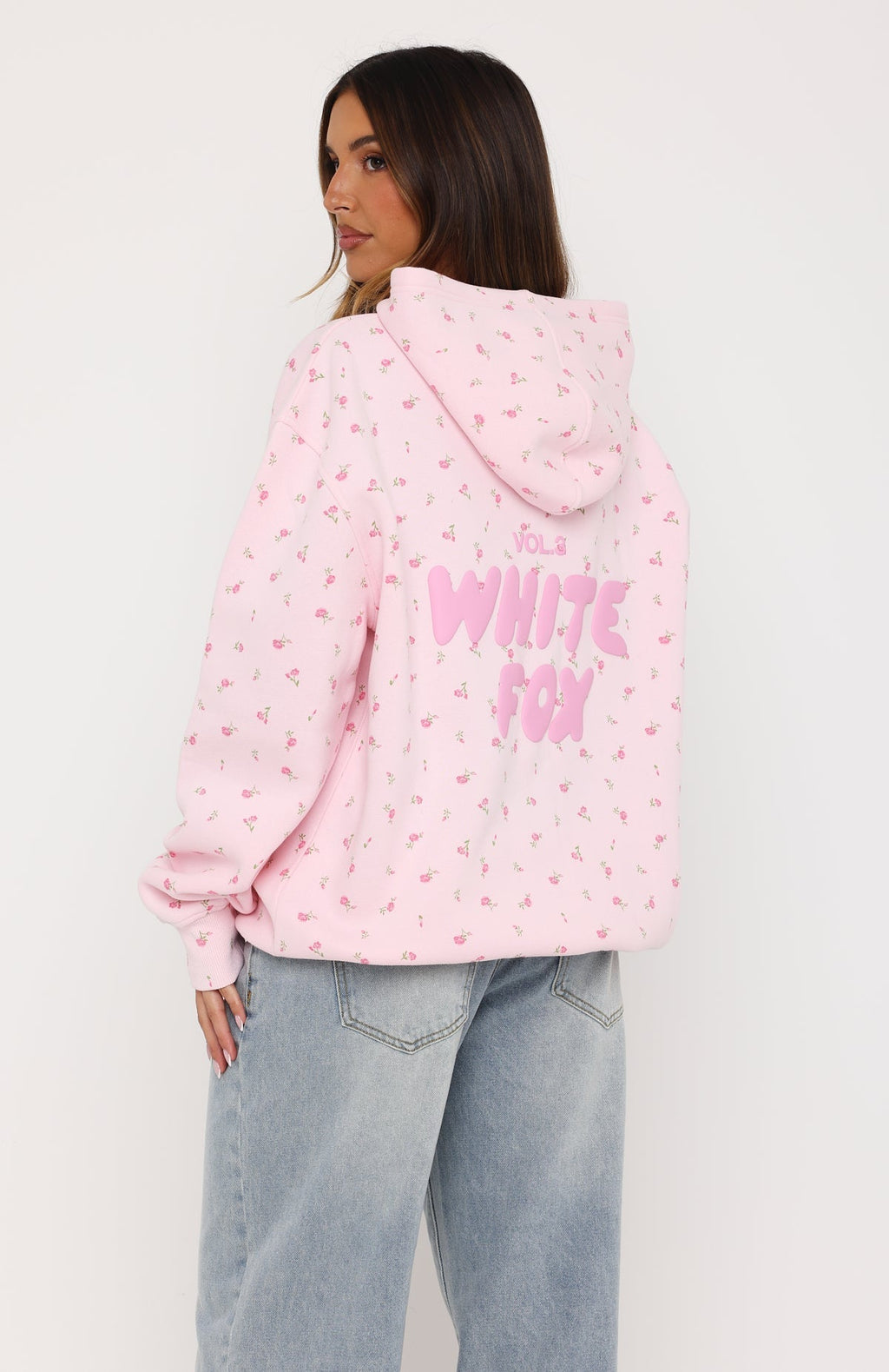 Offstage Printed Oversized Hoodie Posy Ditsy