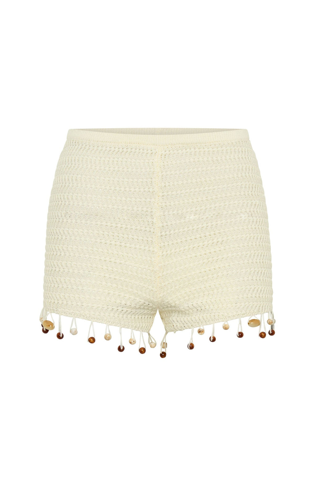 One More Time Crochet Shorts Off White