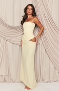Peach Fizz Strapless Maxi Dress Lemon