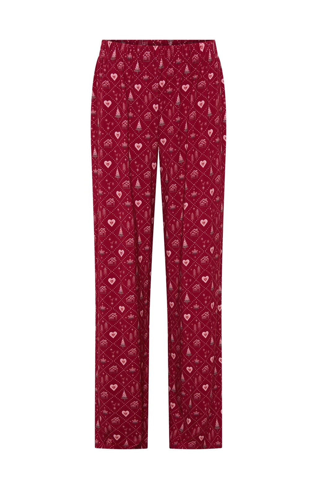 Pillow Talk Printed Long Sleeve Pyjama Set Cherry Noel