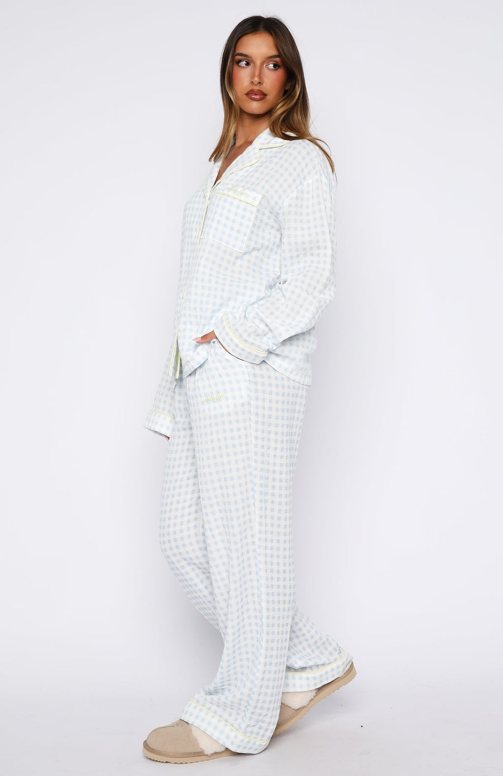 She's Got This Pyjama Pants Sky Blue Gingham