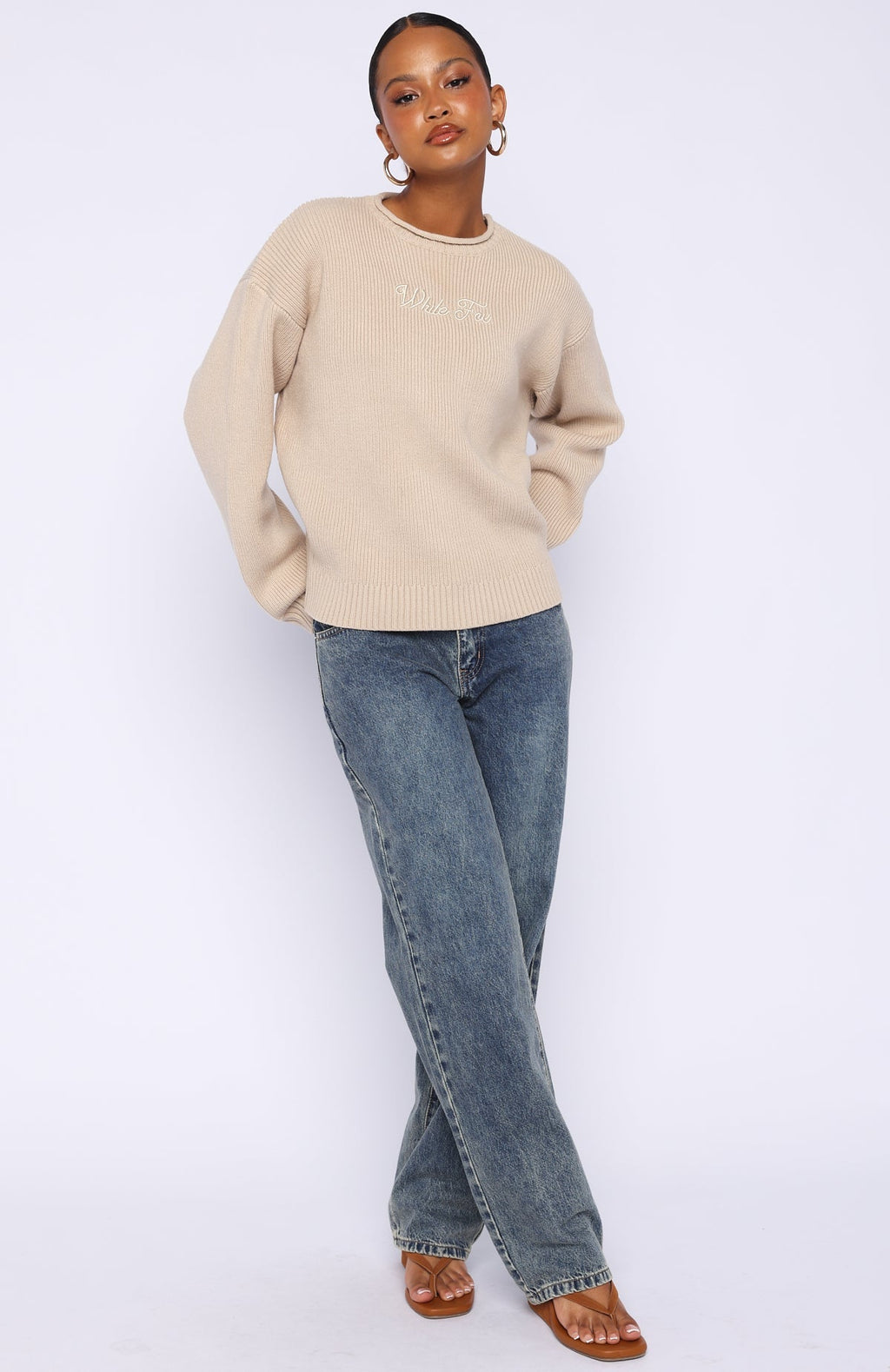 Snow Dreams Knit Sweater Oat