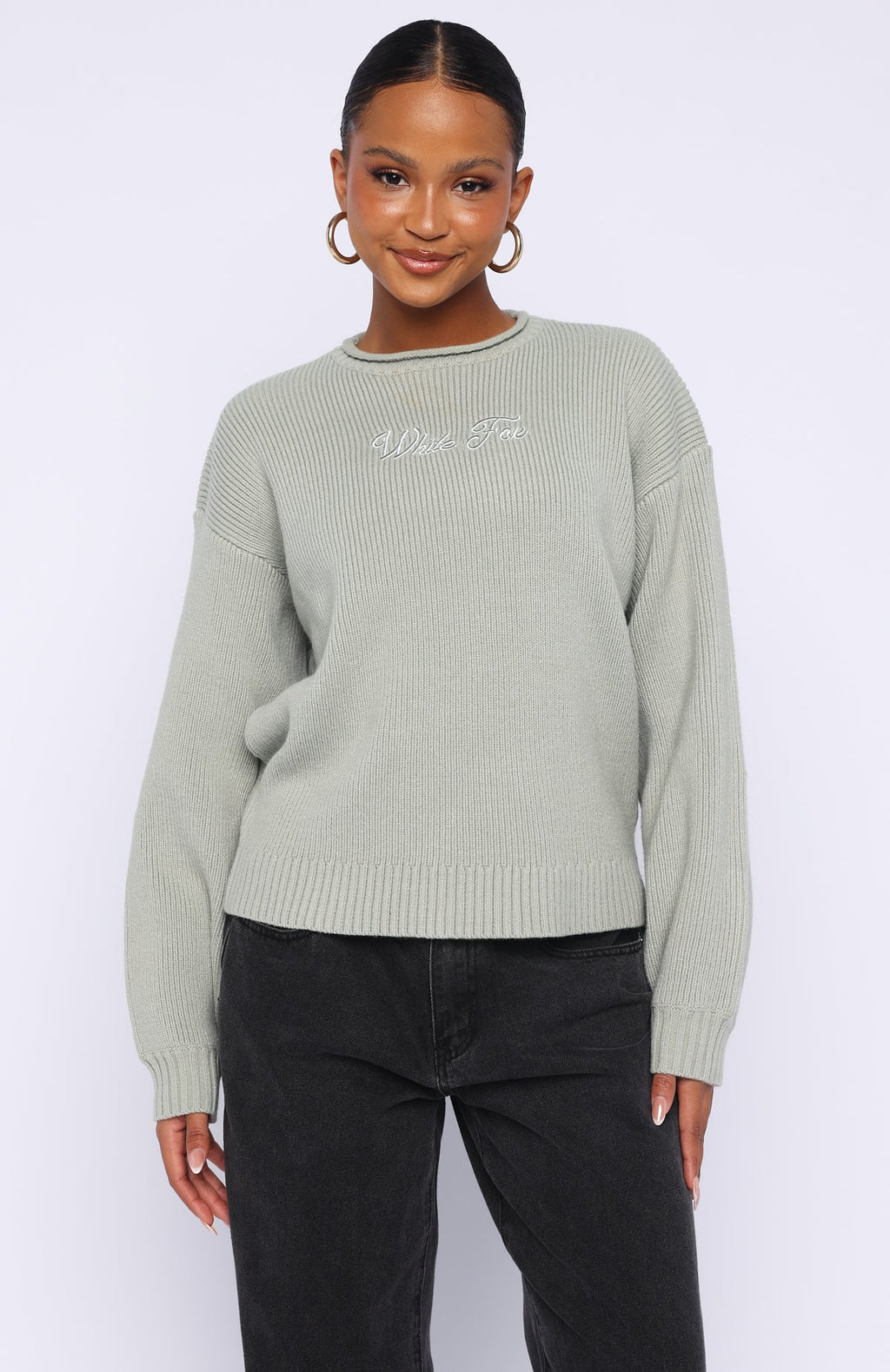 Snow Dreams Knit Sweater Sage
