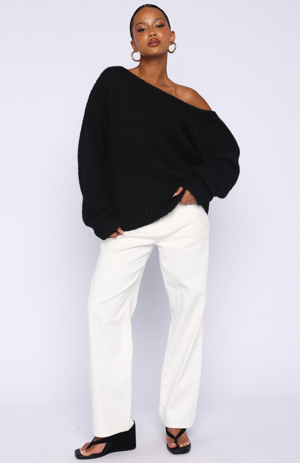 Softer Love Knit Sweater Black