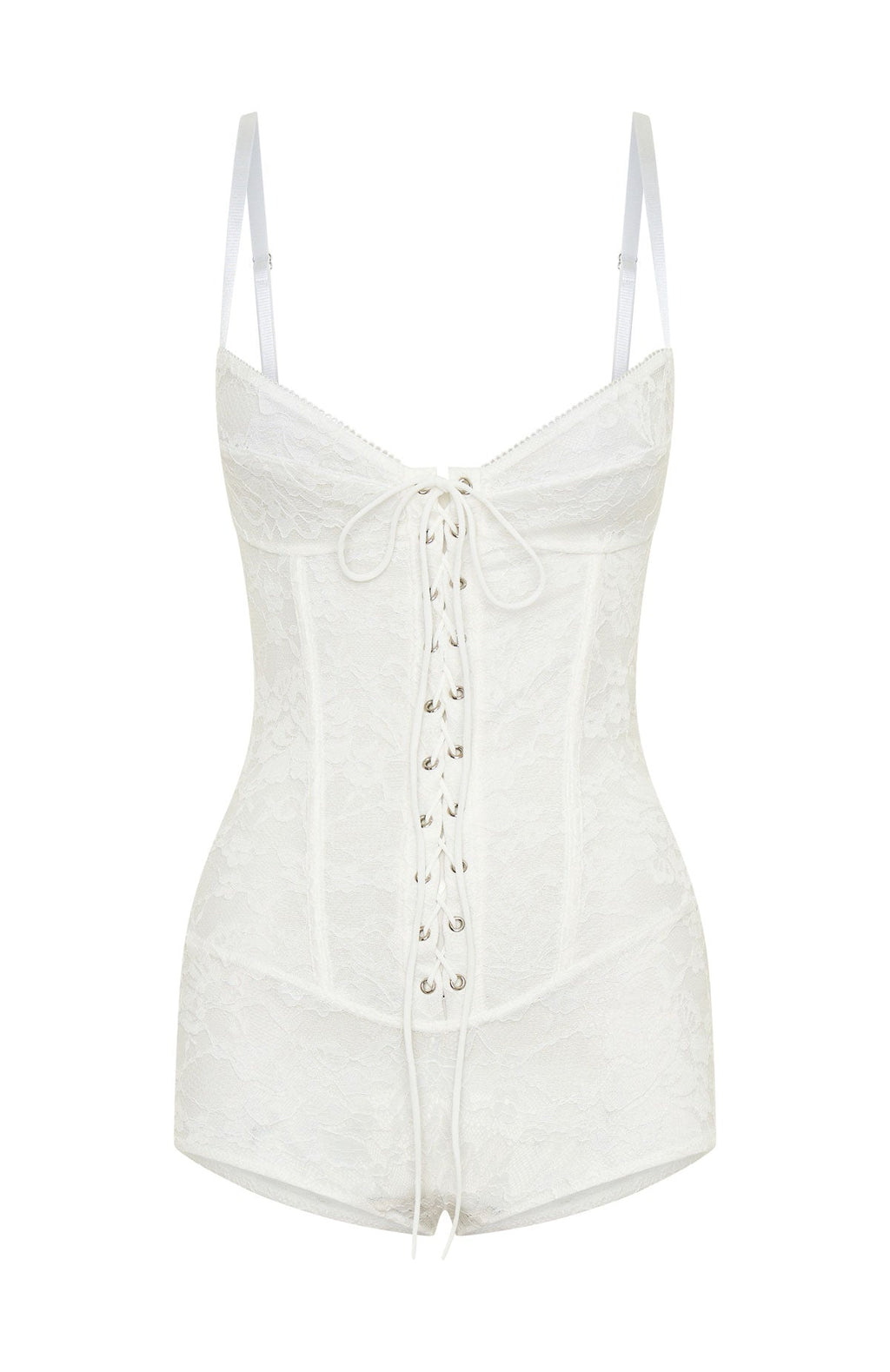 Stepped Out Playsuit White
