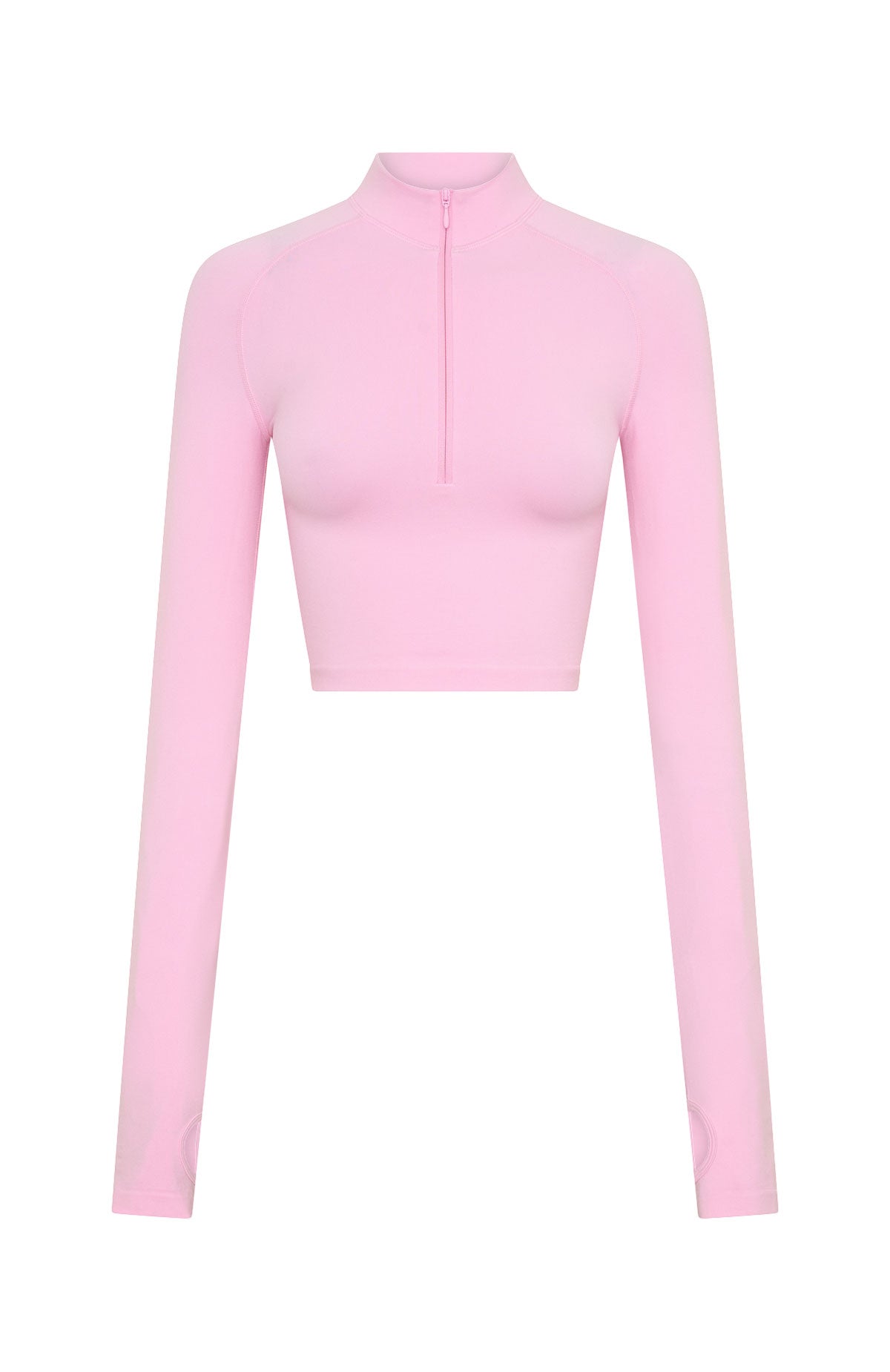 Stride Seamless Zip Long Sleeve Marshmallow