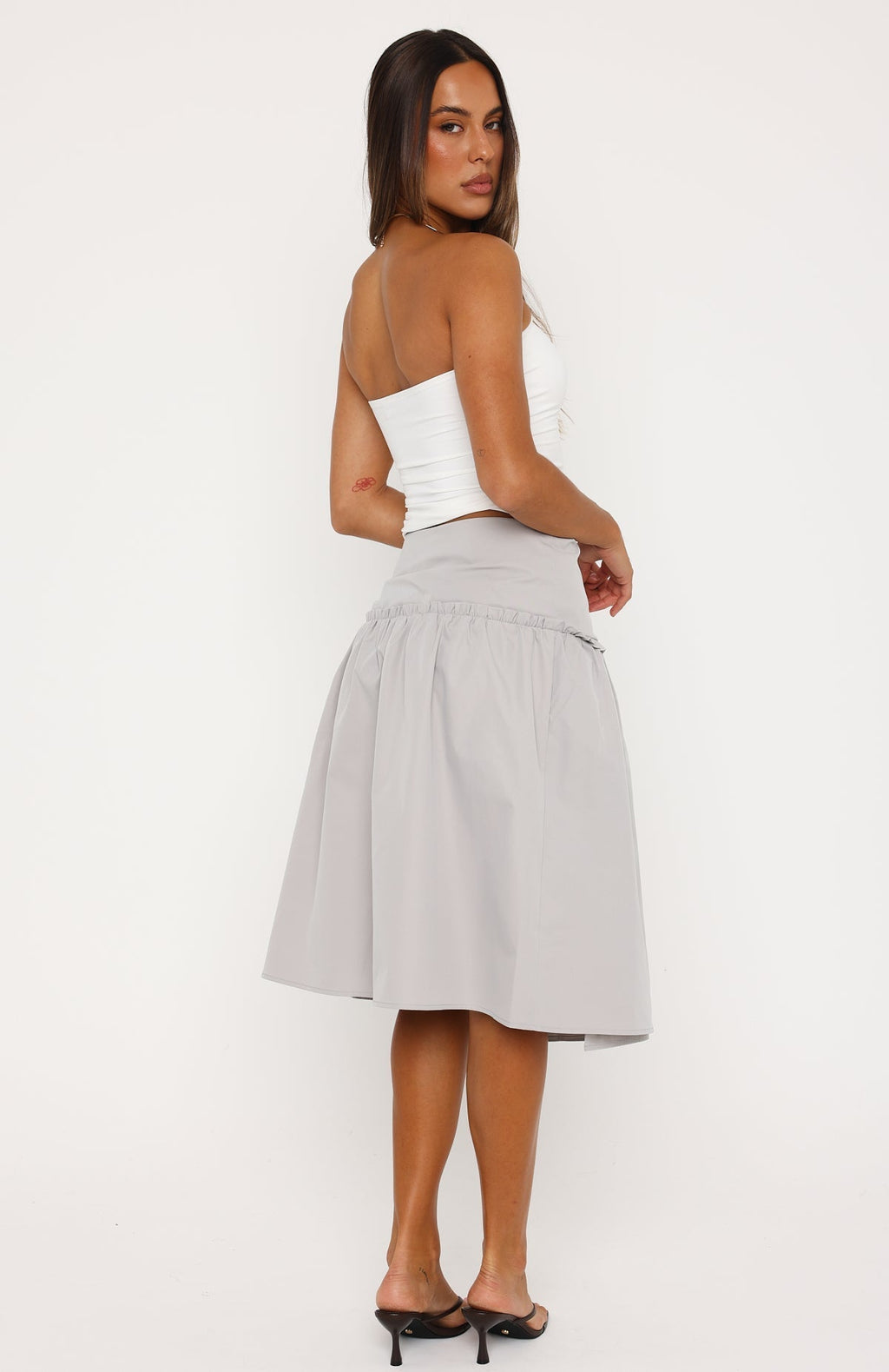 Sweet Chaos Midi Skirt Dove