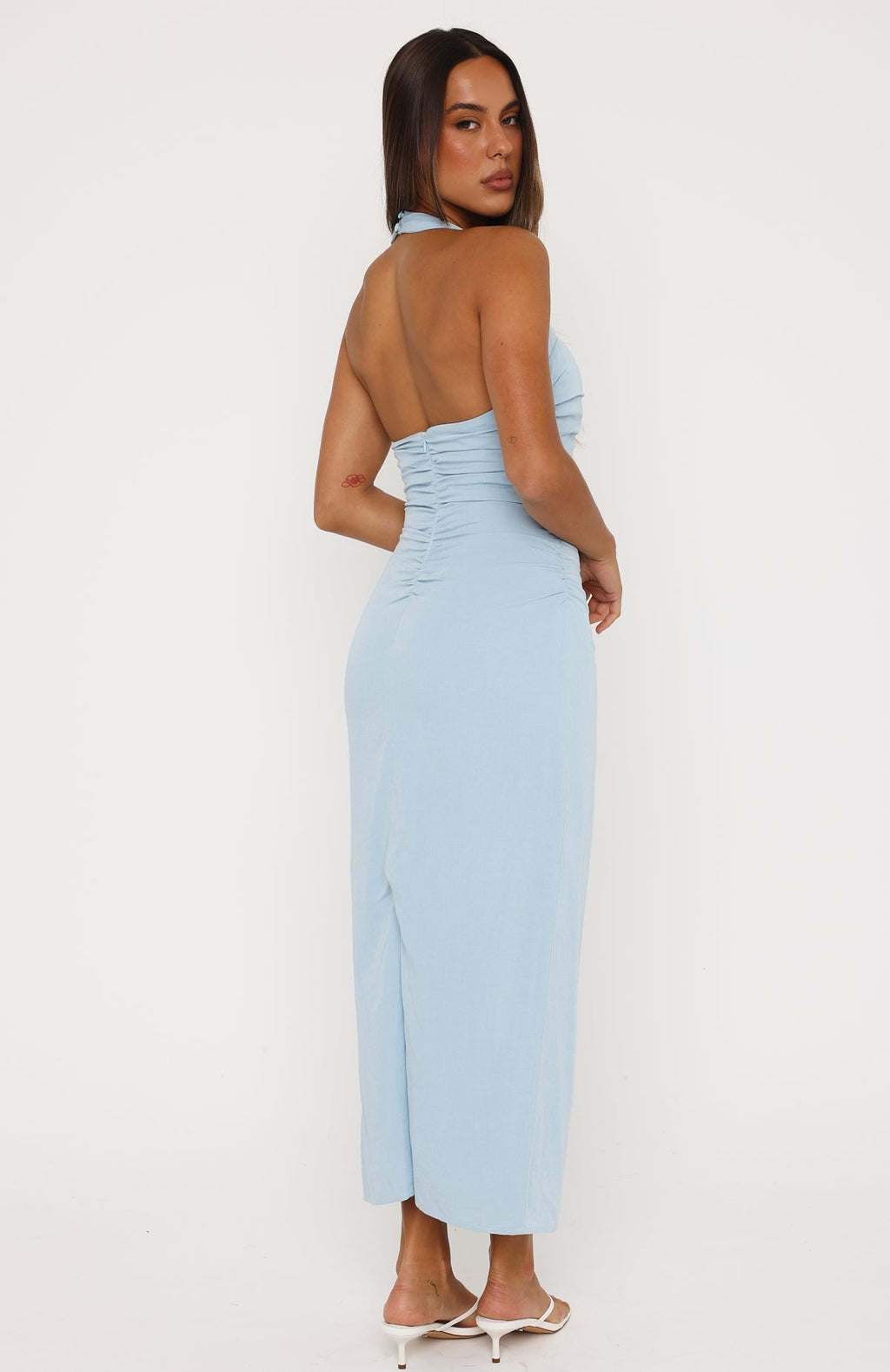 Sweet Glow Midi Dress Baby Blue