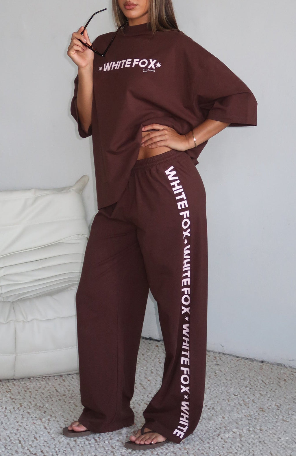 Tender Hearts Track Pants Chocolate