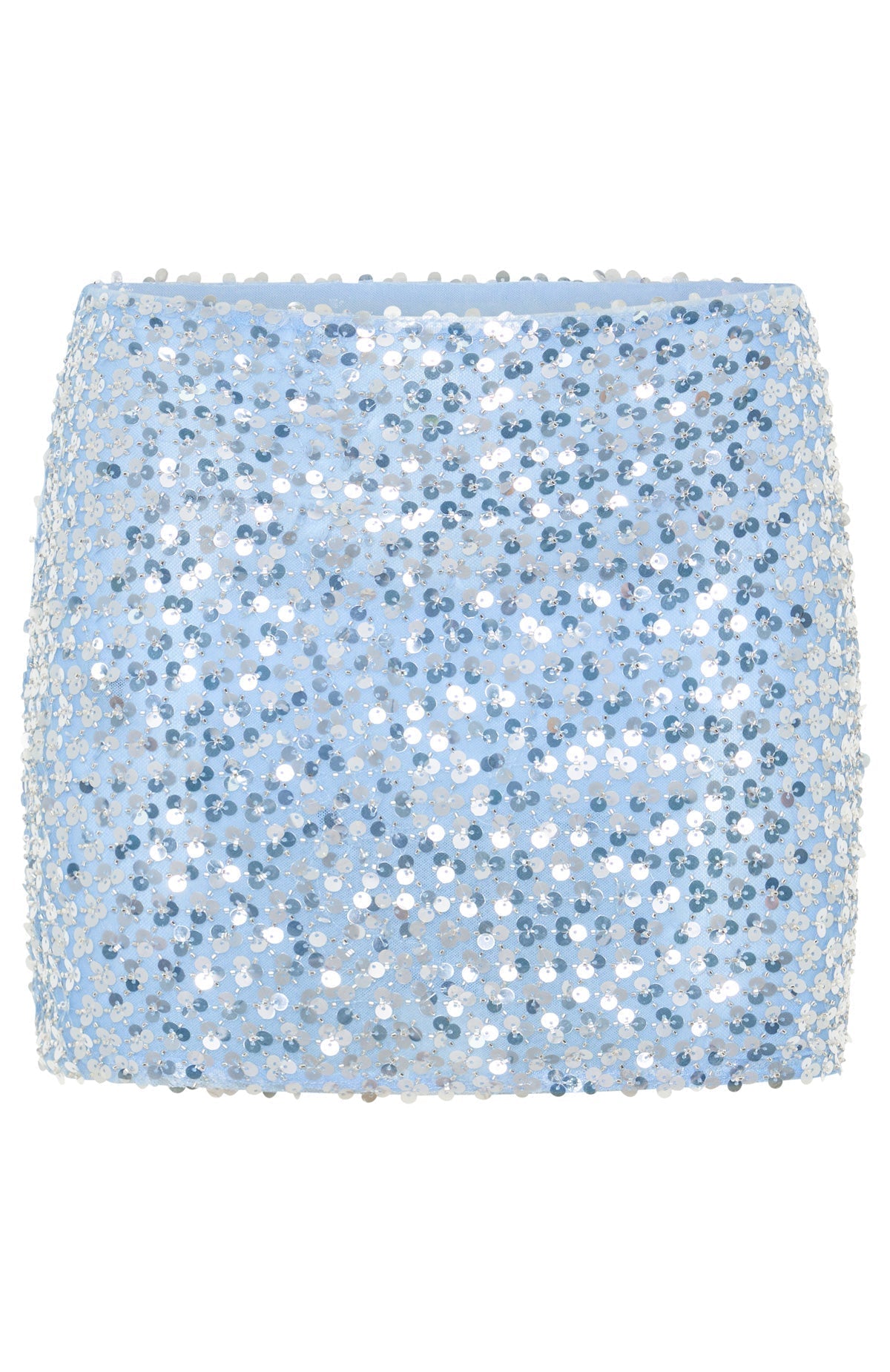 Timeless Secrets Sequin Mini Skirt Misty Blue