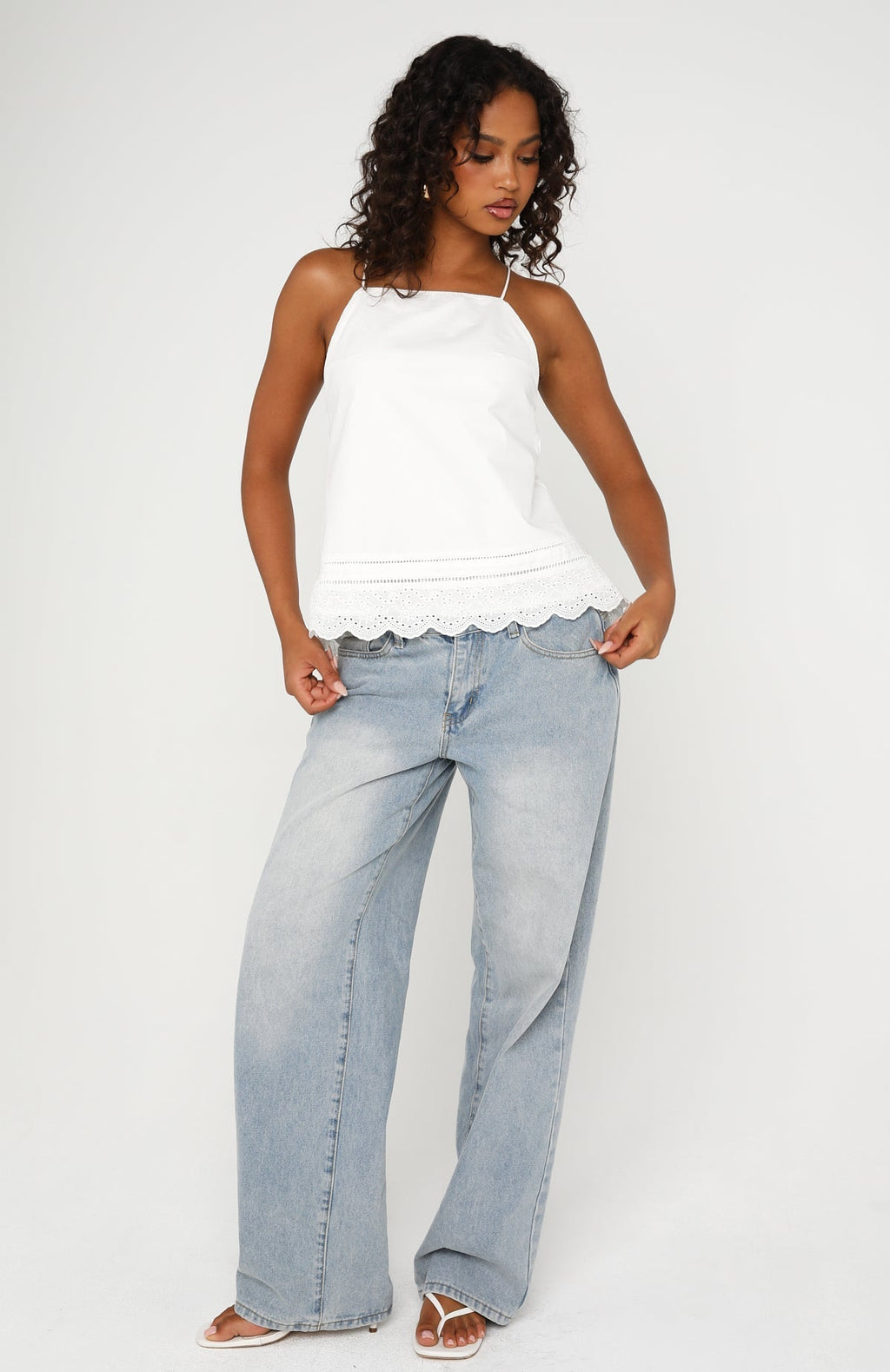 Valley Lights Top White