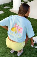 Verano Sixteen Azurra Oversized Tee Blue