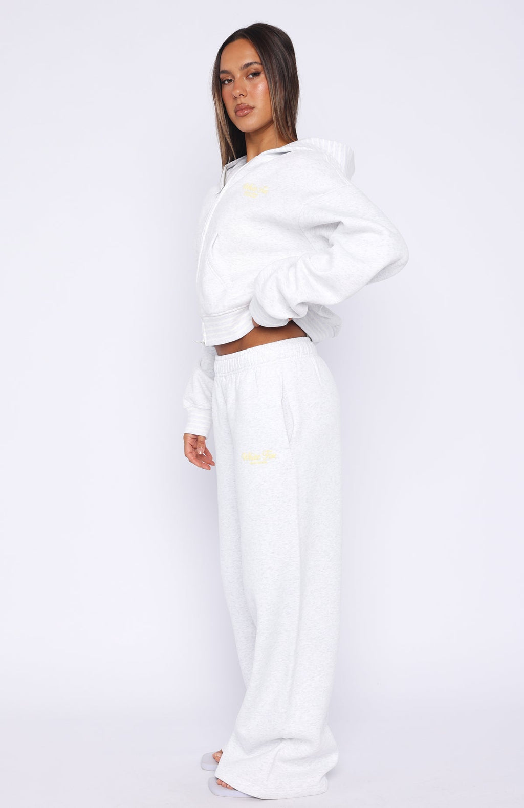 Verano Sixteen Lilia Wide Leg Sweatpants Grey Marle