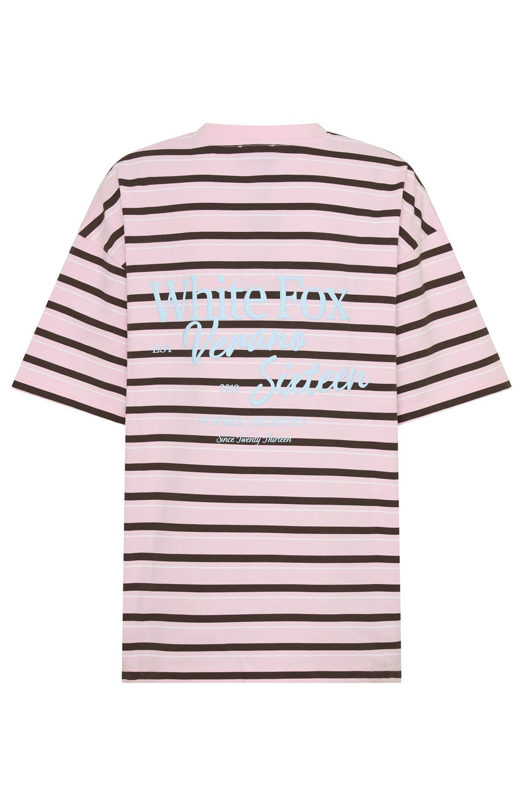 Verano Sixteen Viola Oversized Tee Pink Stripe