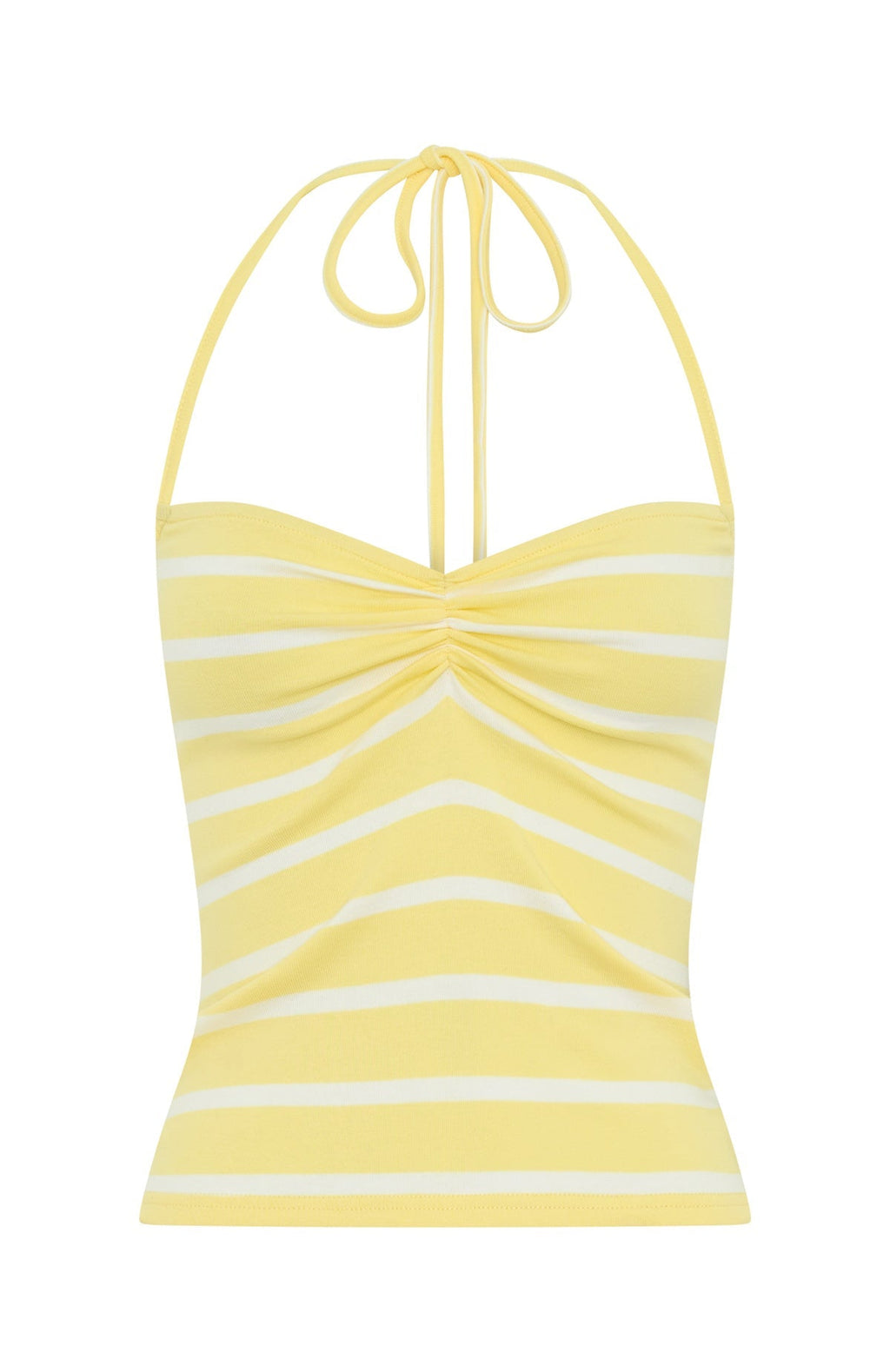You Said Forever Halter Top Lemon Stripe