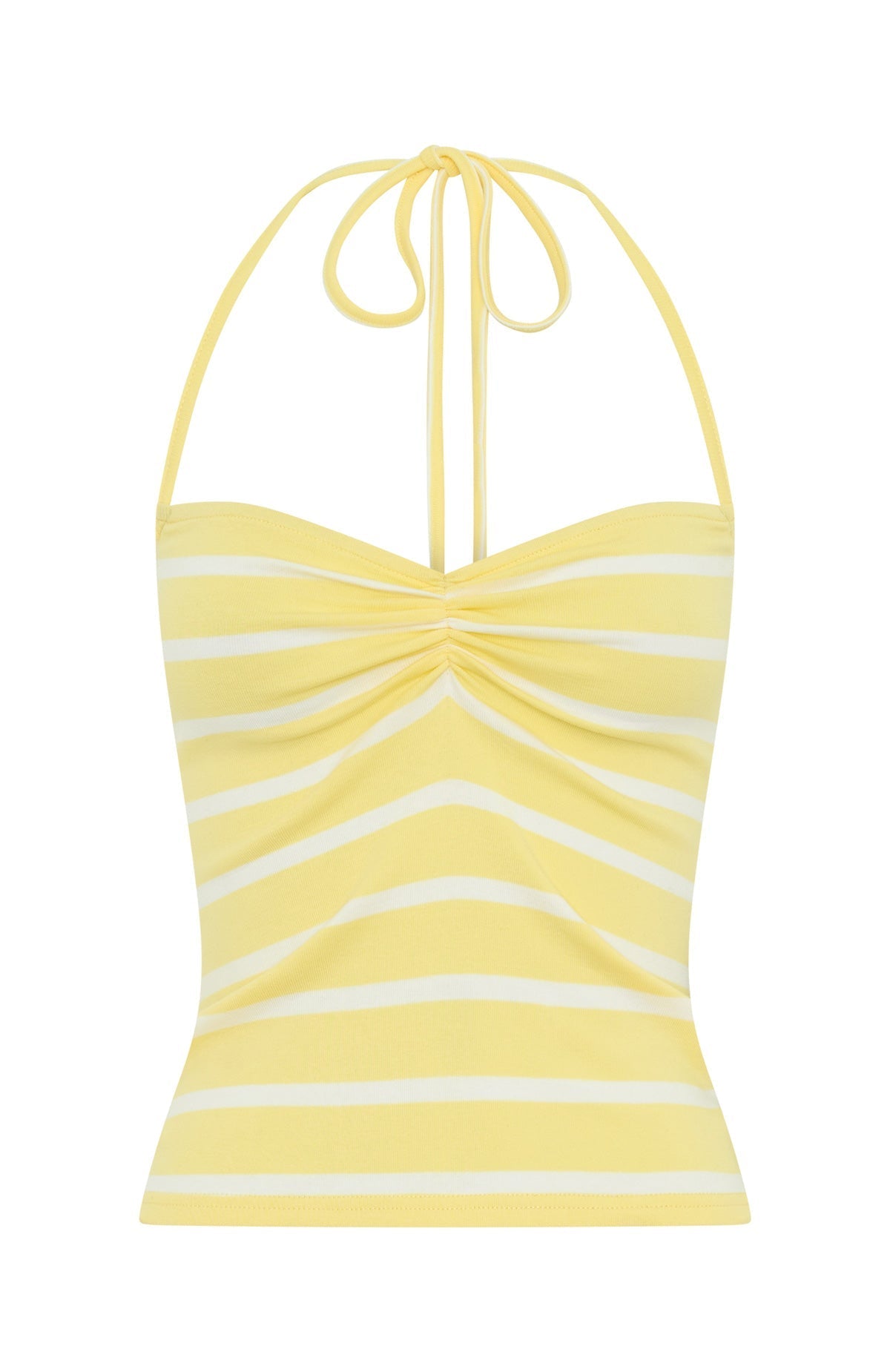 You Said Forever Halter Top Lemon Stripe